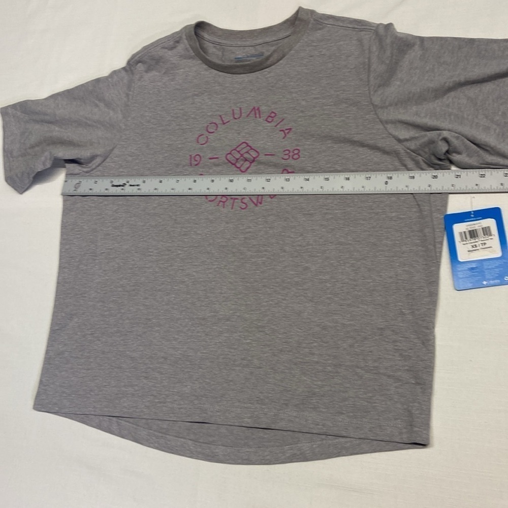 Columbia North Cascades Relaxed Tee Shirt Grey Size XS - Picture 10 of 12